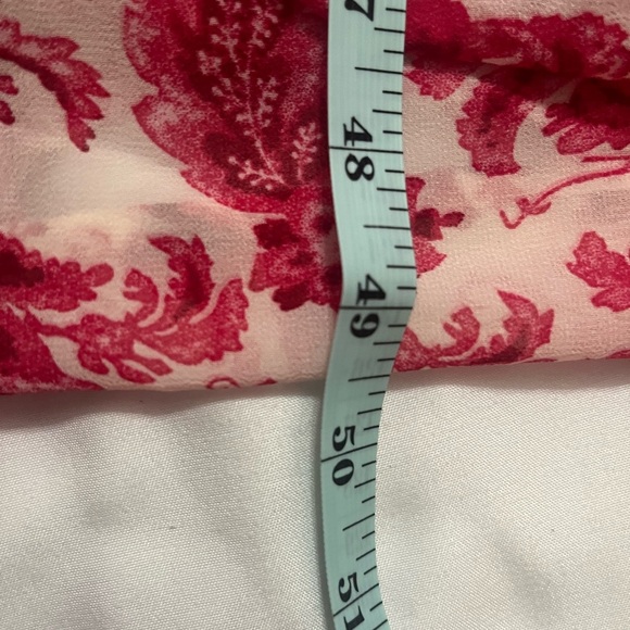 Entro Pink Faux Tie Shoulder Ruffle Tiered Maxi Dress Size Small - Picture 10 of 10